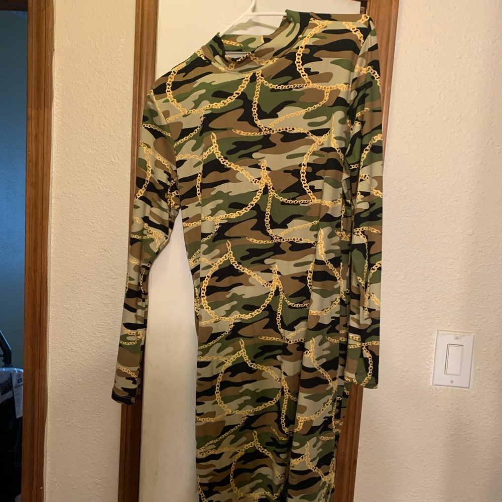 Army fatgue long sleeve dress